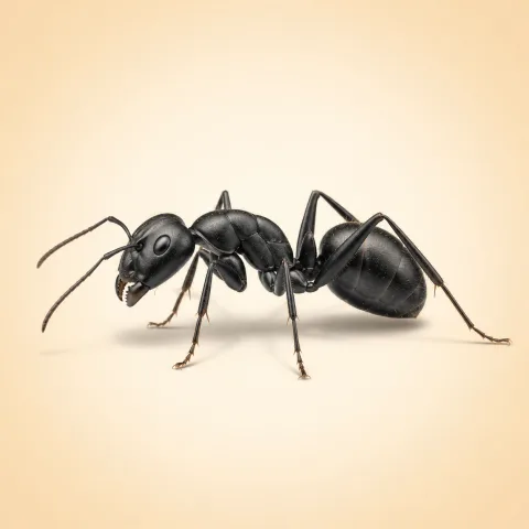 Carpenter ant of the kind that nests in moist wood in Springfield Missouri homes